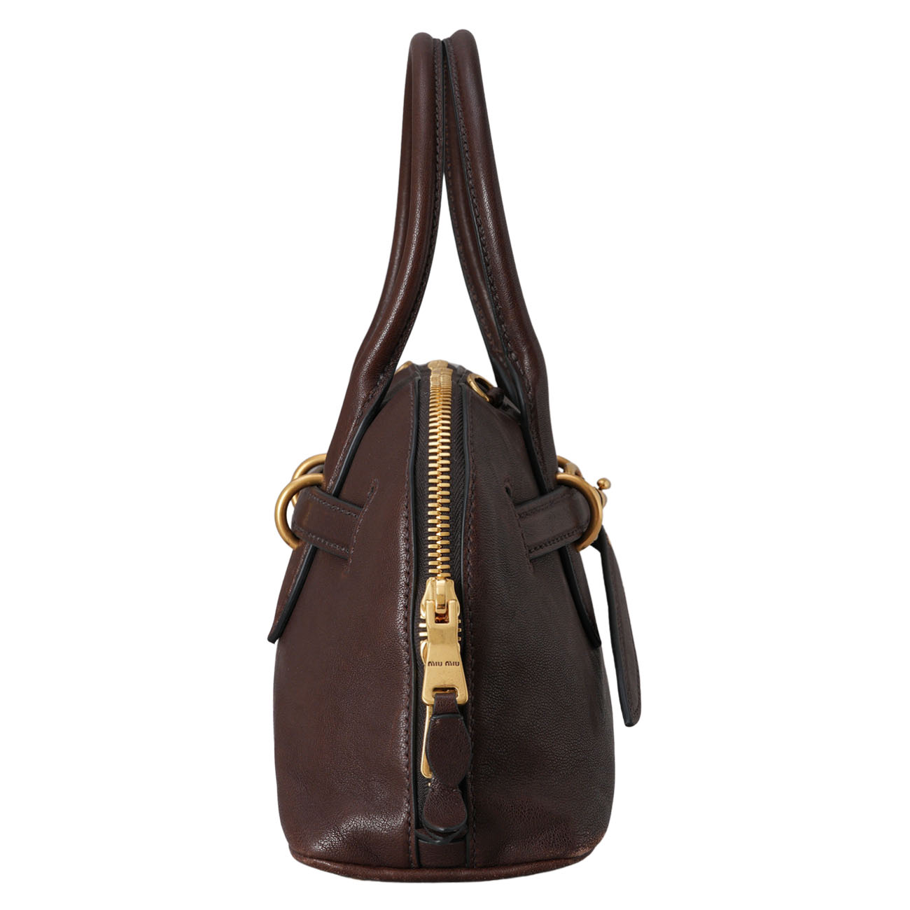 MIU MIU(USED)미우미우 아방뛰르 나파 가죽 탑 핸들 백
